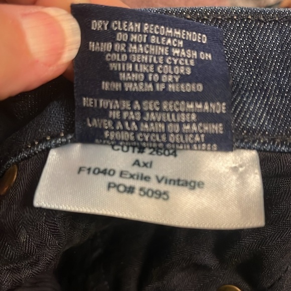 Fidelity Axl Relaxed Skinny Jean Exile some‎ flaws women’s sz 29 whiskering READ - Picture 12 of 16